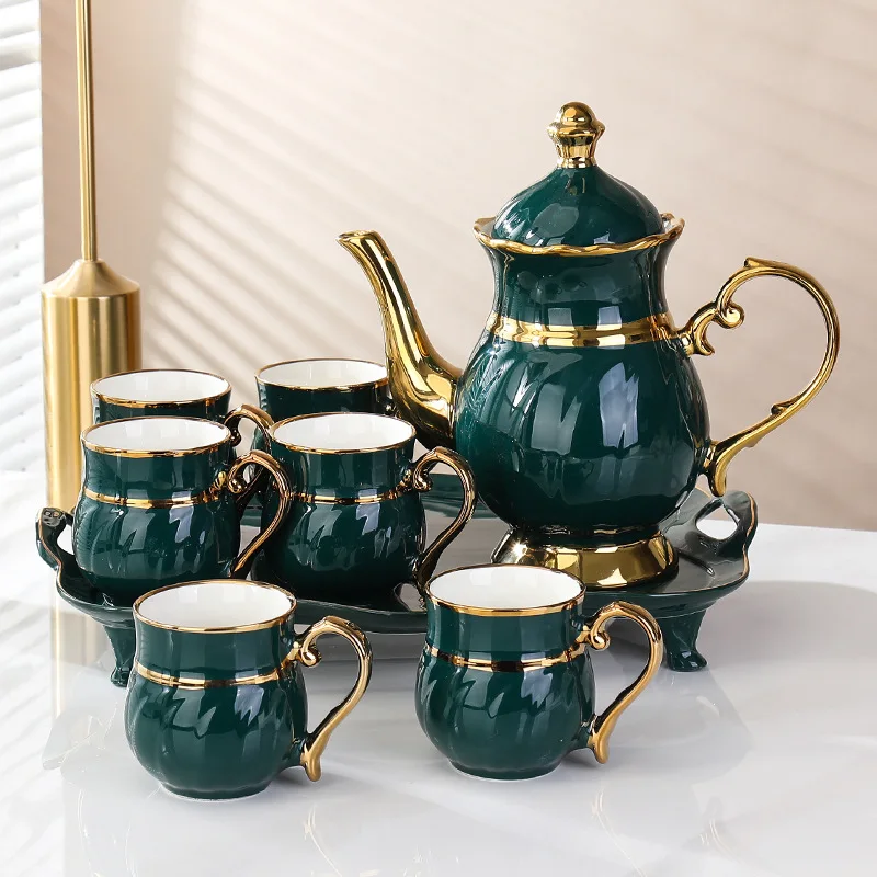 

Высококачественный роскошный набор чашек для чая и воды в скандинавском стиле, бытовые чашки для послеобеденного чая большой емкости