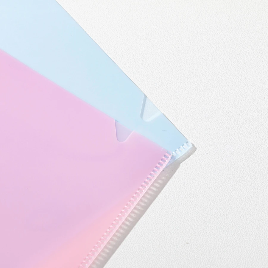 24Pcs L Type Folders A4 Plastic File Project Pockets File Folder Clear Paper Document Jacket Sleeve School Office Supplies