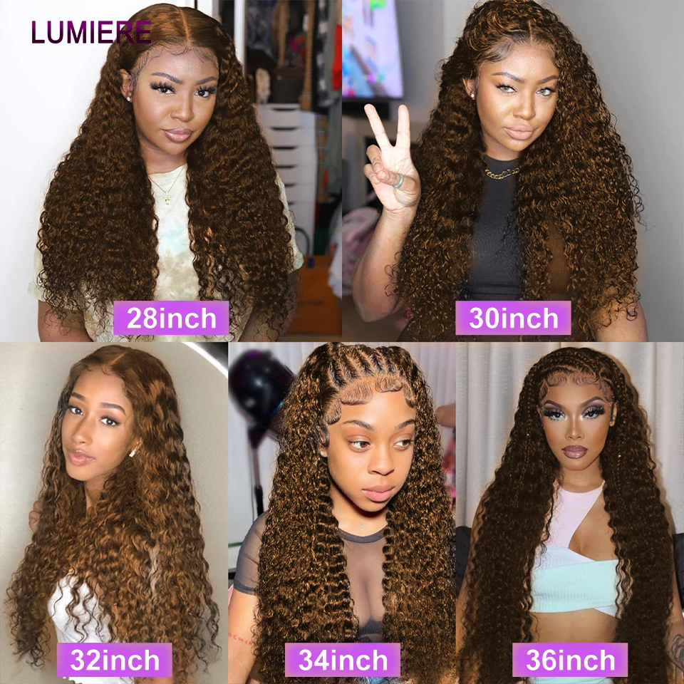 الشوكولاته البني المياه العميقة مجعد موجة الشعر البشري حزم 100% الخام شعر بشري لعذراء حزمة صفقة وصلات شعر لحمة مزدوجة 18A