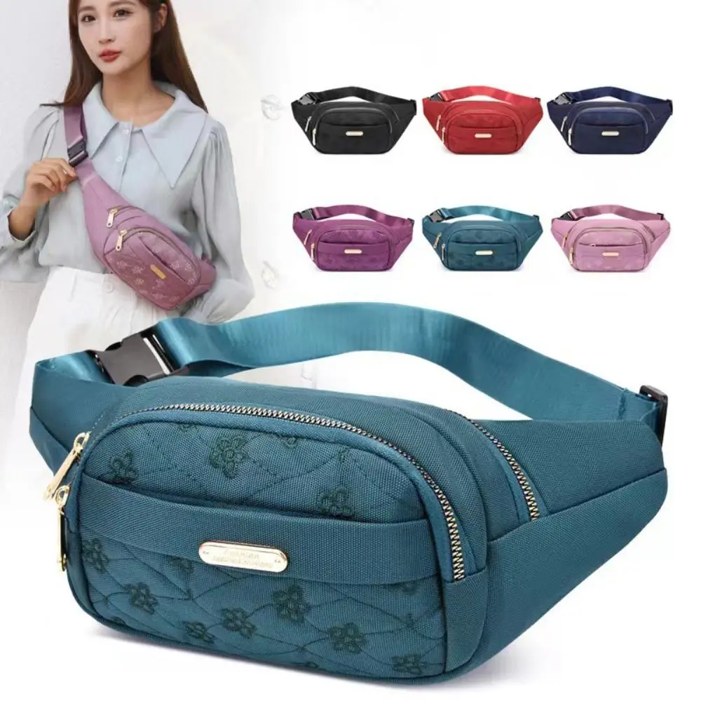 Fashion Oxford Cloth Waist Bag Multifunctional Purse Waist Packs 6 Colors Multi-compartment Women Men Belt Bag Unisex