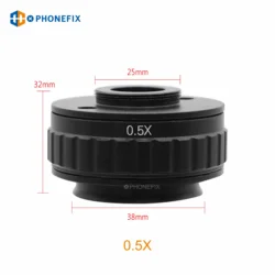 25mm to 38mm CTV 1X 0.35X 0.5X Microscope Lens Focus Adjustable Camera Installation C mount Adapter for Trinocular Microscope