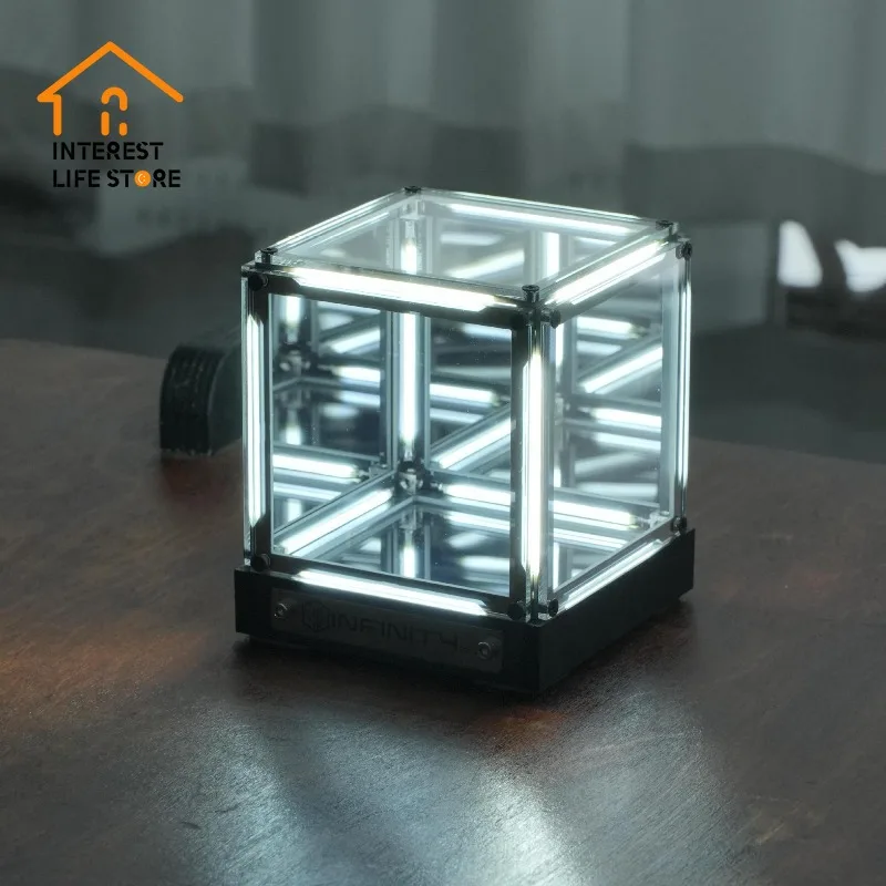 

New Four-dimensional Space Super Cube Small Night Light Home Decor Living Room Desk Car Decorations Accessories Christmas Gifts