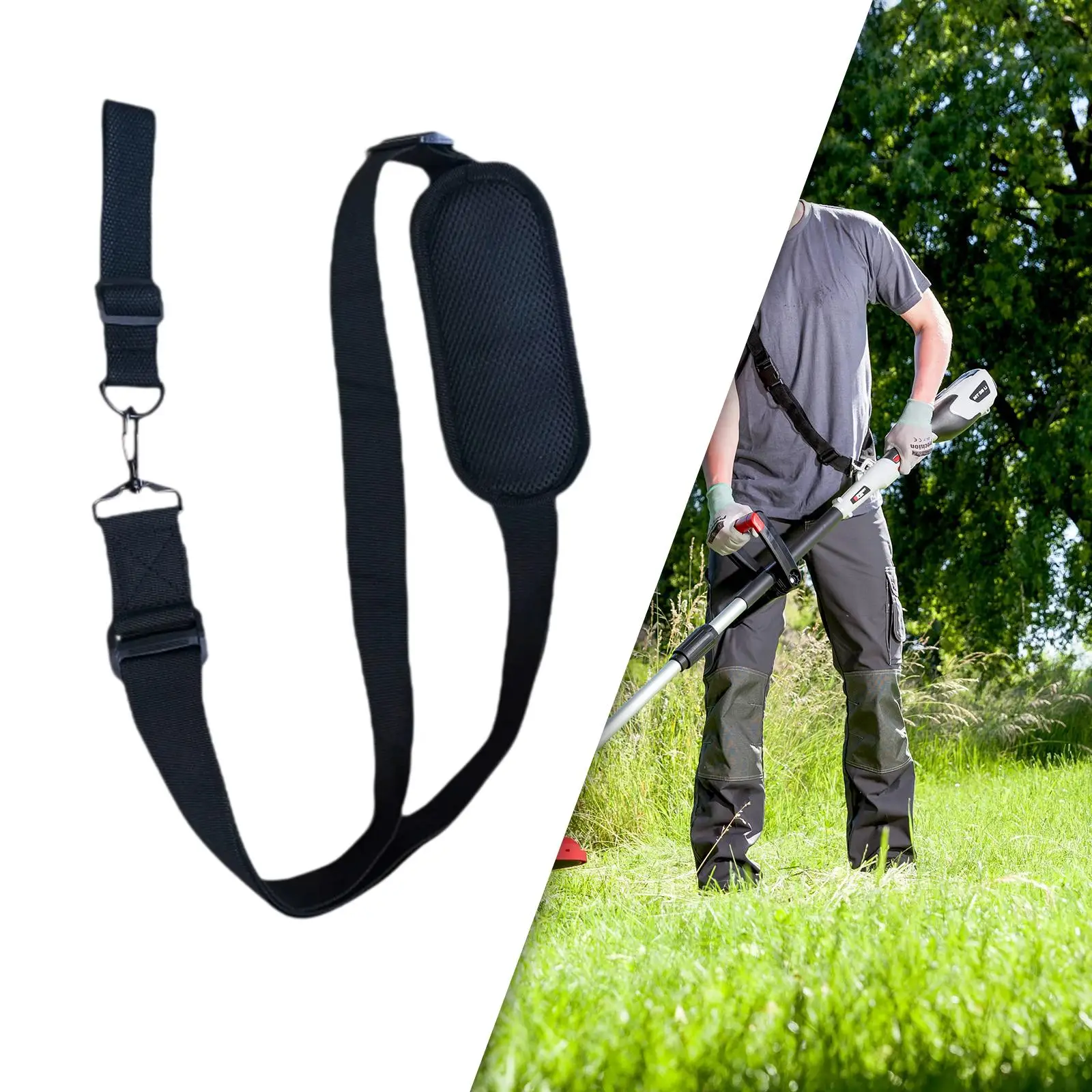 

Grass String Trimmer Harness Shoulder Strap Gardening Accessory Easy to Use Comfortable Blower Strap Weed Eater Shoulder Strap