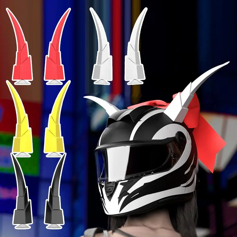 

Рога для мотоциклетного шлема, 2 шт., рог на присоске, рог для мотокросса, анфас, украшение для внедорожного шлема, стабильное и привлекательное украшение