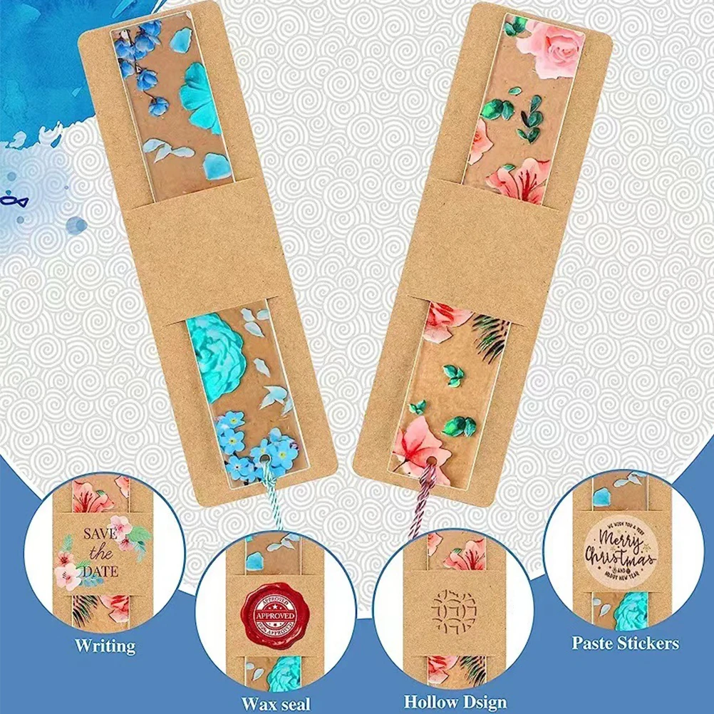 

30 Pcs Bookmark Cover Holder Diy Crafts Protectors Sleeves Traditional Display