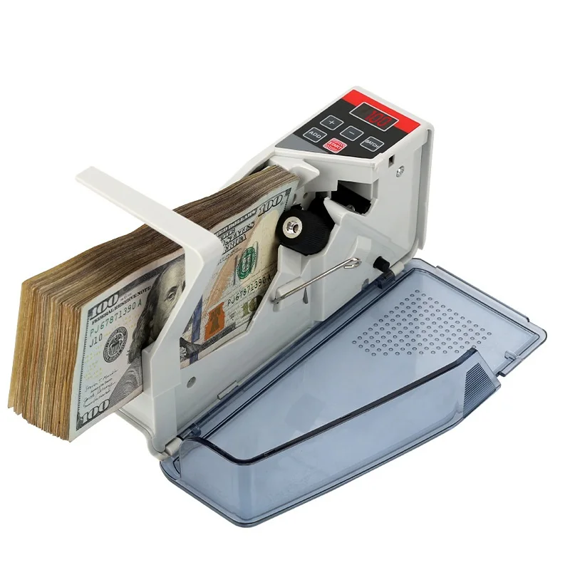 

V40 Portable Mini Bill Counting Machine with Battery and AC Power Option, Cash Register for Commercial Use