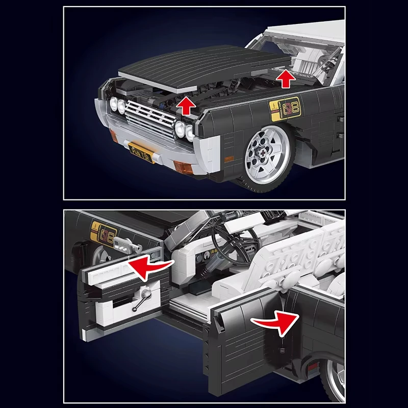 Mold King DIY 10118 techniczny samochód klocki do budowy Continental Sport samochód wyścigowy zabawki montaż zestaw klocków Model prezent na boże narodzenie