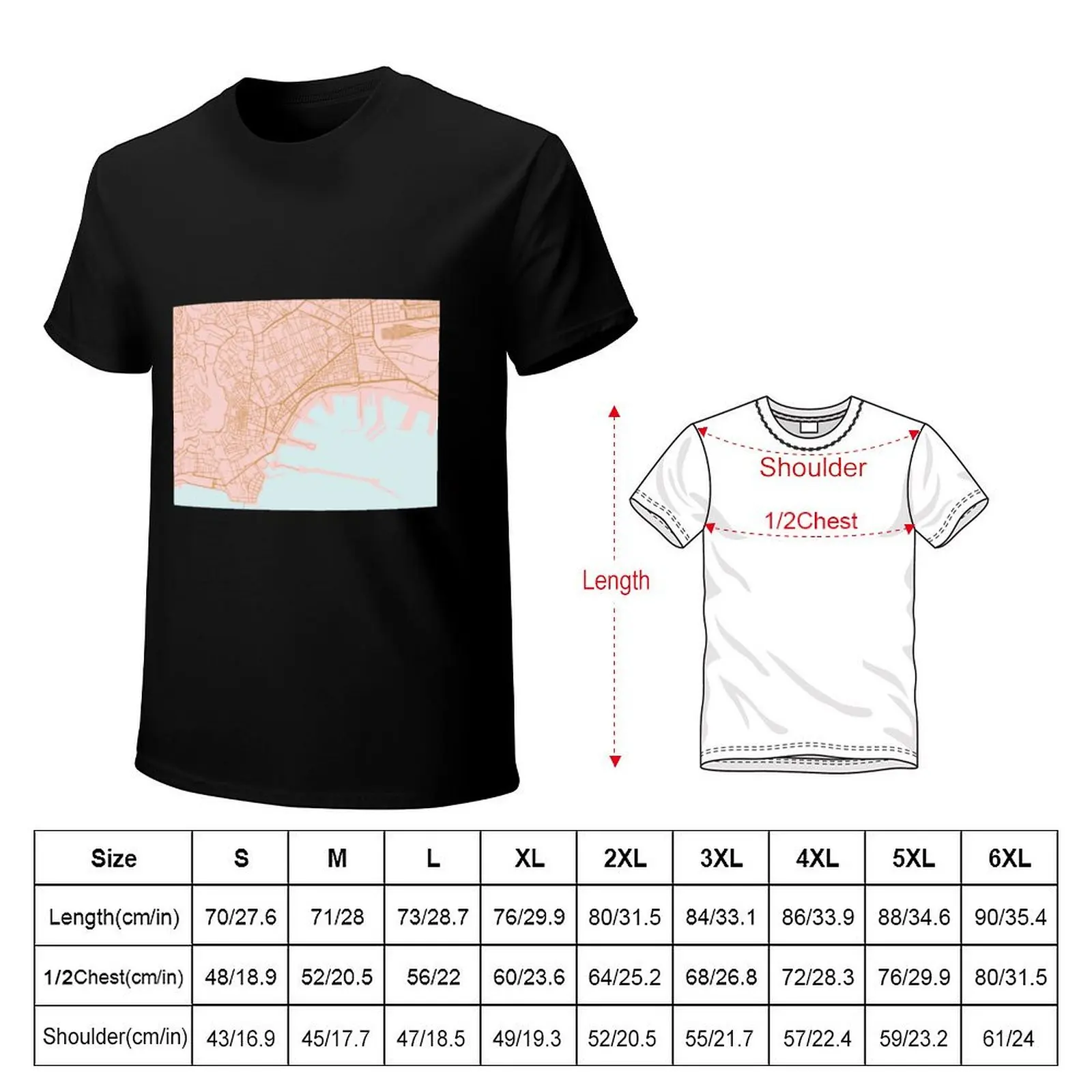 Naples map, Italy T-Shirt t shirt for man T-Shirt