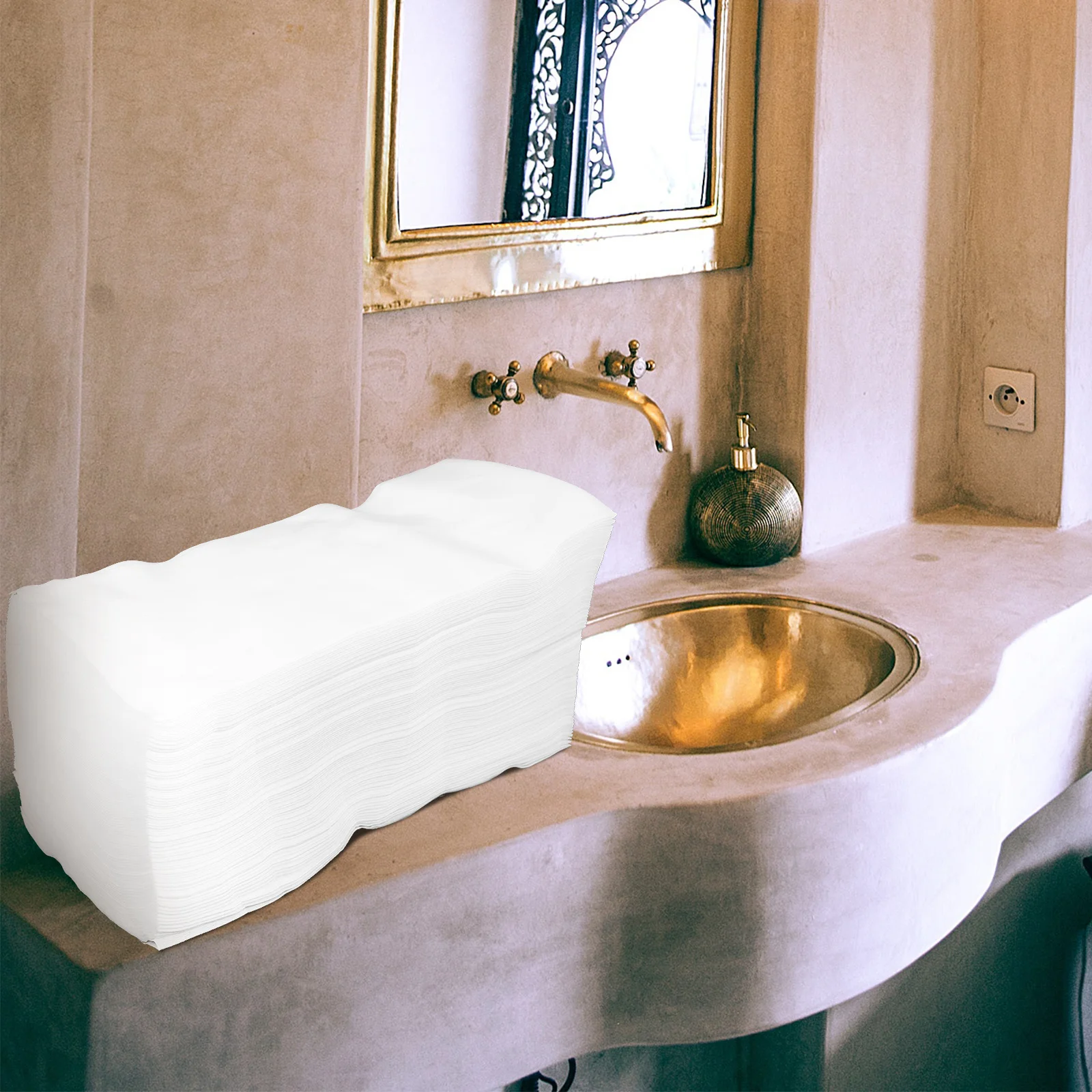 

100pcs Thickened Wood Pulp Towels 30X70Cm Nonwoven Disposable Hand Towels For Bathroom Salon Spa Drying Guest Towel Set