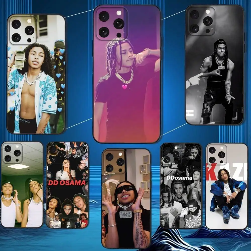 

Rapper D-DD O-OsamaS Phone Case For iPhone 16,15,14,13,12,11 Plus,Pro Max,XS,X,XR,SE,Mini,8,7,Soft Silicone Black Cover