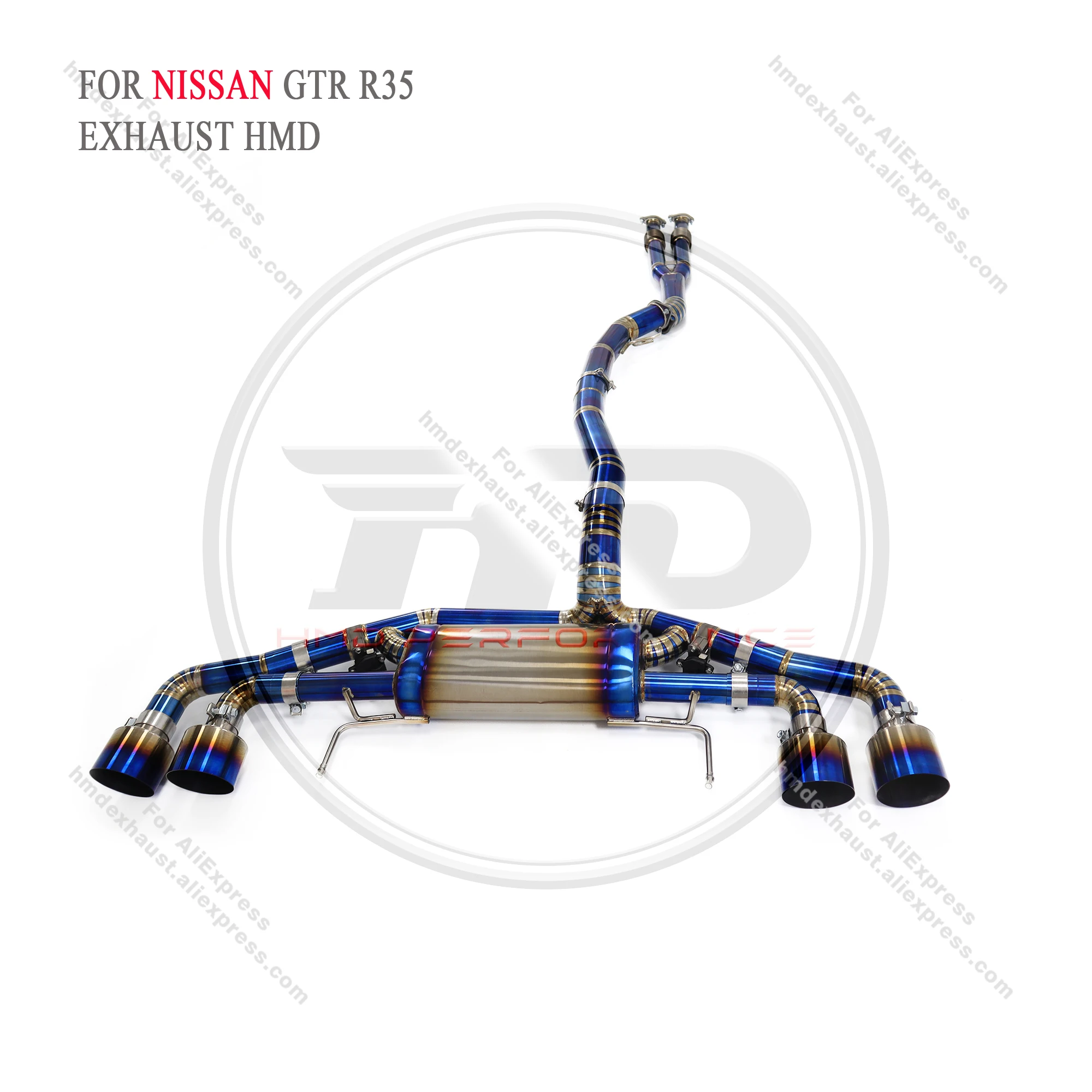 HMD Titanium Exhaust System Performance Catback for Nissan GTR R35 3.8T With Y Pipe Electronic Valve