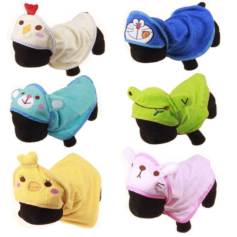 Toalha de banho super absorvente para pet Hoodies de secagem macia para cachorro Roupões de banho para gatos Fornecimento de limpeza de cachorro