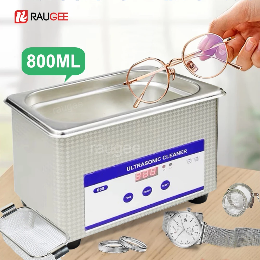 Ultrasonic Cleaner 800ML Ultrasonic Glasses Jewelry Cleaning Machine High Frequency Glasses Ultrasound Washing Bath 110V/220V