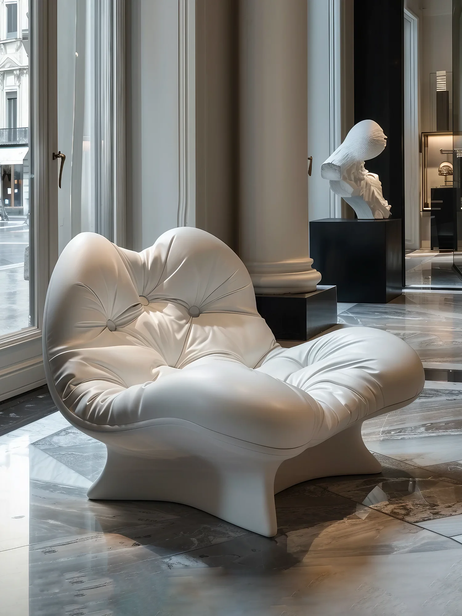 Leather Single Sofa Chair Art Leisure Chair