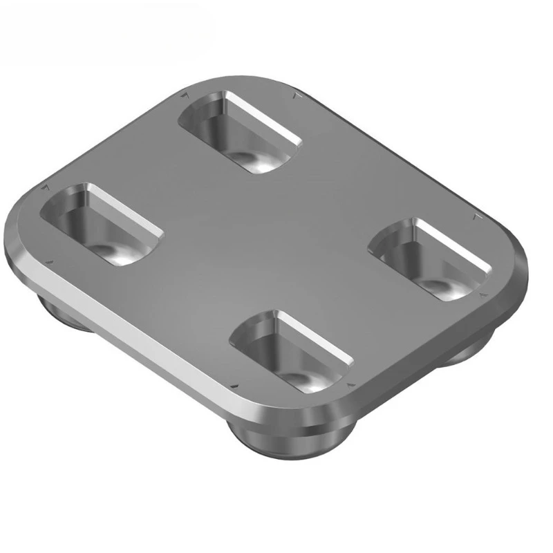 Four-hole embedded base, ship container vertical double embedded