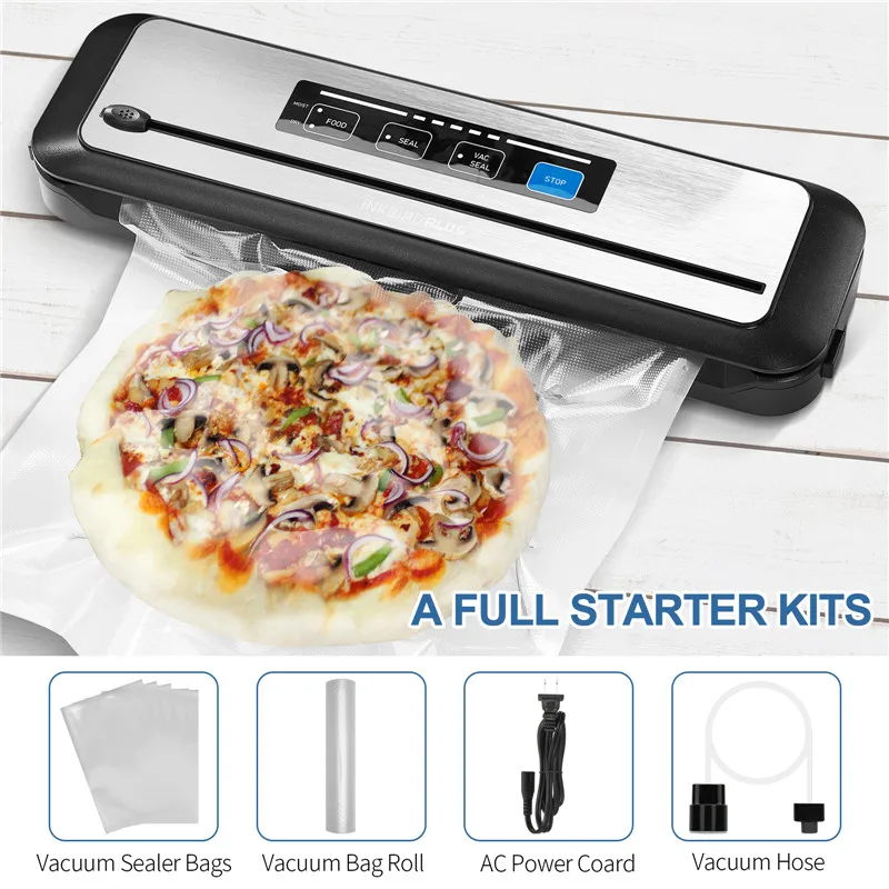 INKBIRD INK-VS01 Electric Vacuum Sealer Auto Kitchen Sealing Machine With Dry & Wet Working Modes Keep Food Fresh 5X Longer