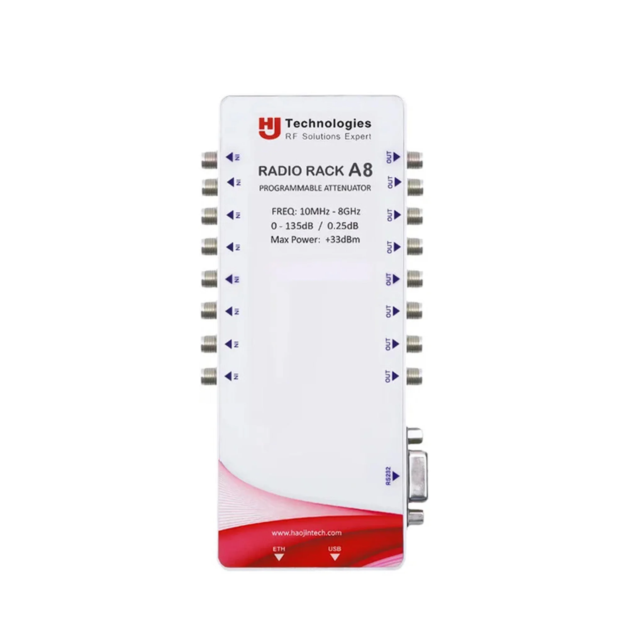 Chinese Factory Price 10MHz - 8GHz 8 Channel Handheld RF Digital Programmable Attenuator Model A8