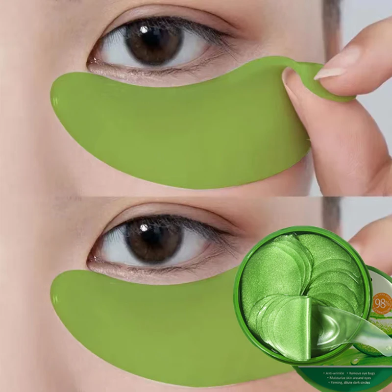 

30/60Pairs Aloe Vera Collagen Soothing Eye Mask Relieve Edema Dark Circles Lasting Hydrating Moisturizing Gel Eye Mask Eyes Care