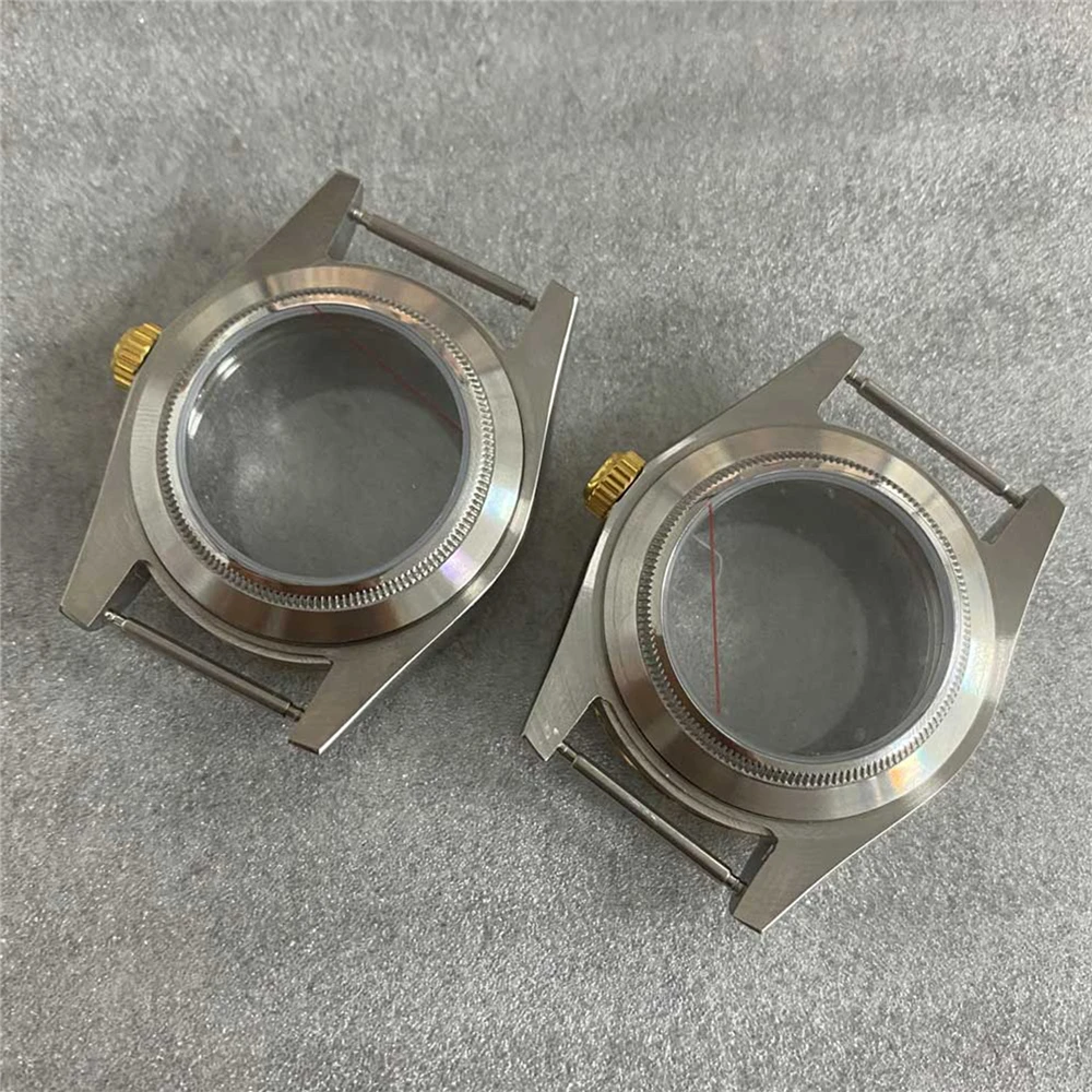 39Mm Oyster Perpetual/Fluted Bezel Case Sapphire แก้วโปร่งใสปกหลังชายนาฬิกากลไกสำหรับ NH35/NH36การเคลื่อนไหว