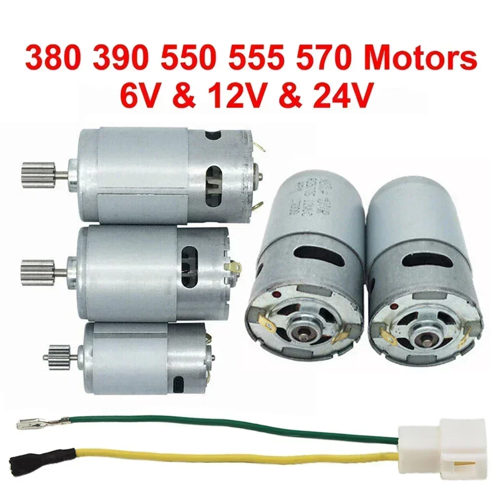 

3pcs/set Children's Electric Vehicle Motor RS550 RS390 RS380 12V 6V RS555 24V 10 Teeth 1 Cm Replacement Parts 30w-200w DC Motors