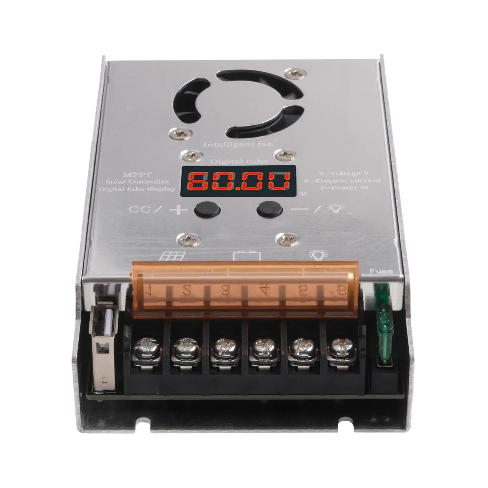 MPPT 600W Stepdown Solar Controller Intelligent Fan Cooling 18V-80V Input Charging For 12V 24V Lithium Battery Controller