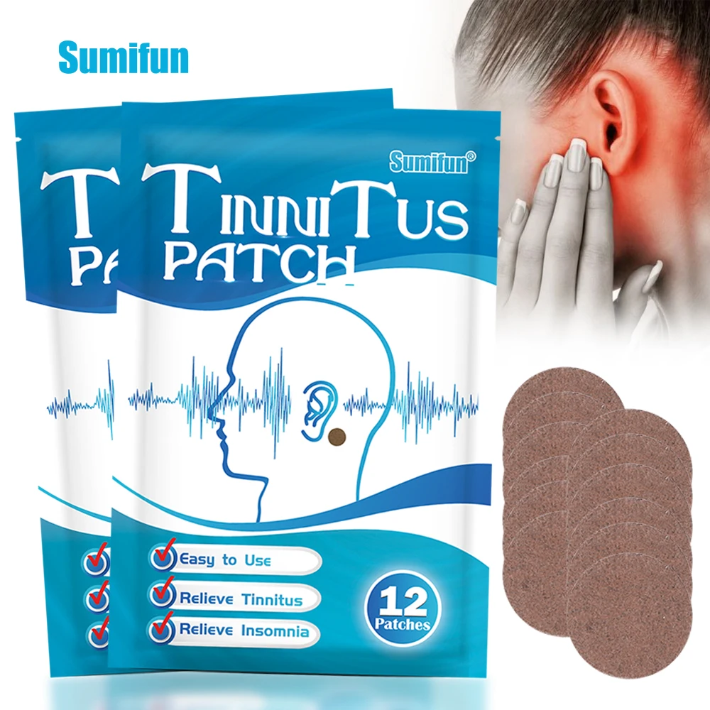 Sumifun 12pcs Herbal Ear Tinnitus Patches Cure Hearing Loss and Deafness Multiple Sclerosis Treatment Patch Health Care Plaster