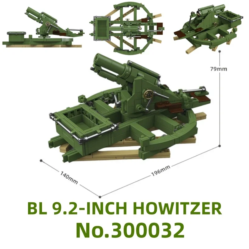 QuanGuan 100332 60 cm Flak Sw-36 & 8,8 cm Flak 37 Schwere Panzer Montiertes Ornament-Spielzeug MOC Puzzle Sammlermodell Geburtstagsgeschenk – Detail 31