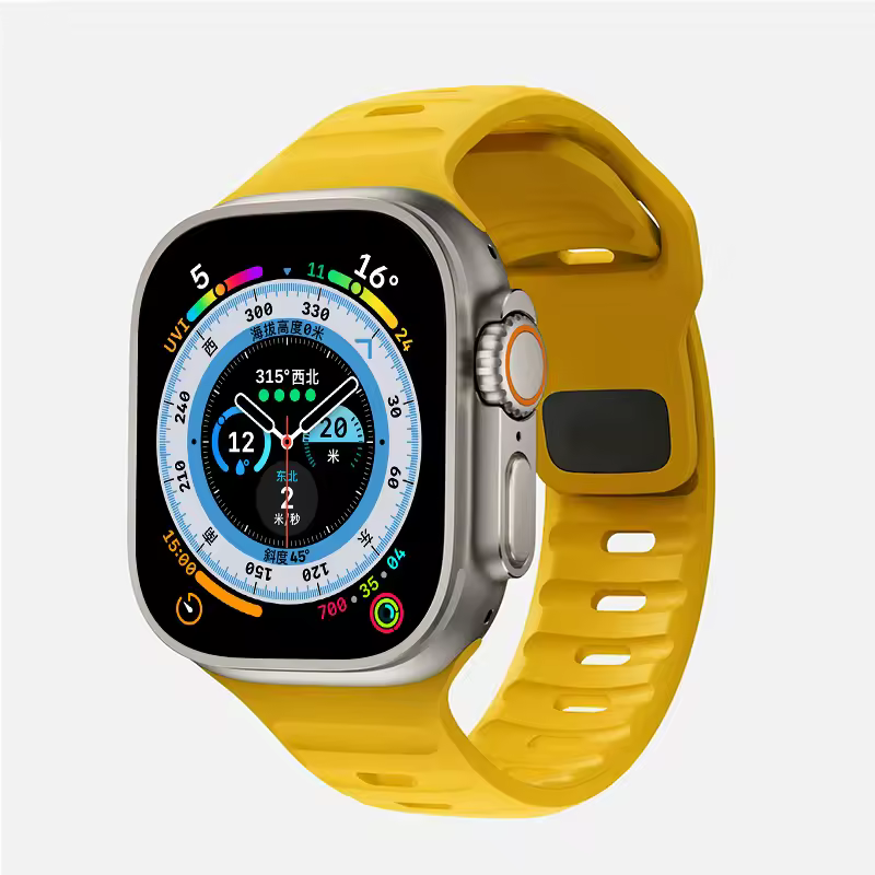 Strap For Apple Watch Band 49mm 44mm 45mm 41mm 40mm 42mm 38mm Soft Silicone sport Bracelet iwatch Serise 8 7 SE 6 5 9 Ultra 49mm - Image 12