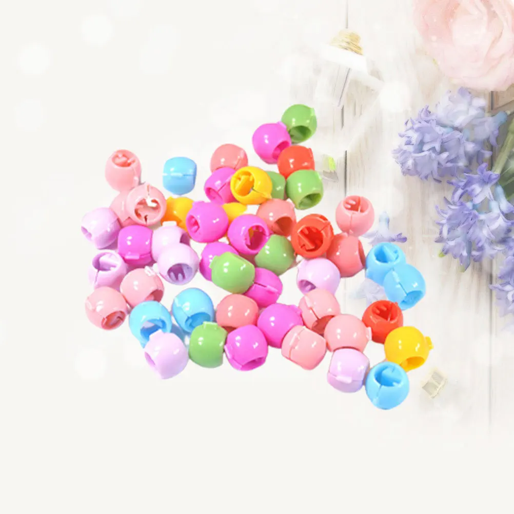 

50Pcs Lightweight Durable Candy Colored Round Buckle Hair Clips Mini Accessories Girls Children Teens Various Colors