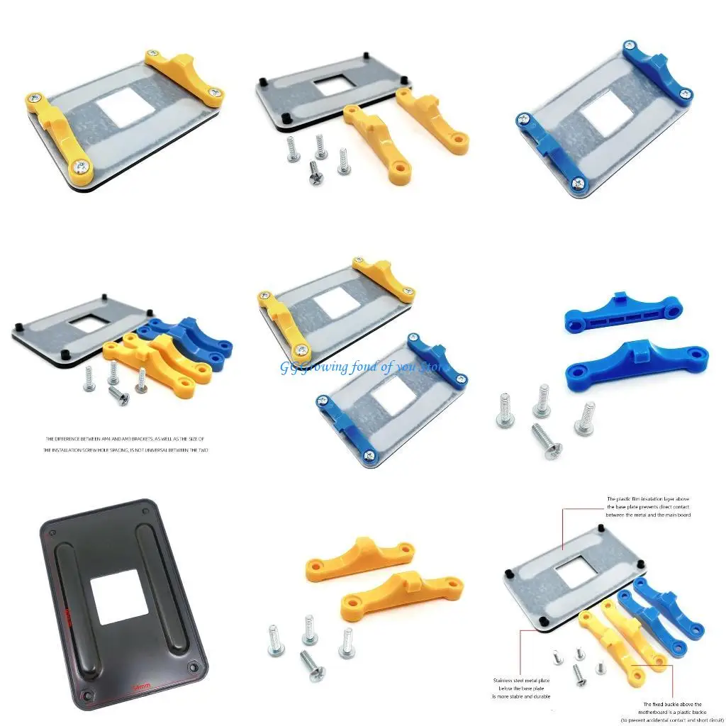 

H9EB High-Quality Metal AM5 Motherboard Heatsink Bracket Durable Long-Lasting AM5 CPU Heatsink Bracket Essential Component