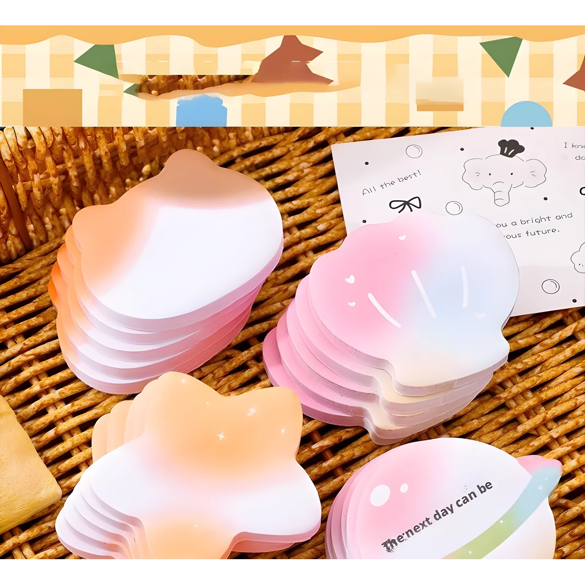 20 قطعة من الملاحظات اللاصقة المتدرجة، ملاحظات لاصقة على شكل نجمة، هدايا قرطاسية للطلاب، ملصقات n، مستلزمات الدراسة، تشجيع الأطفال