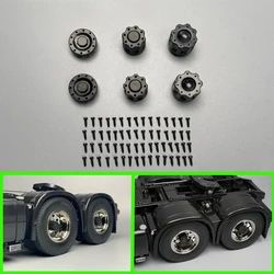 1 Set M4 Lock Nut Wheel Axle Head Cover for 1/14 Tamiya RC Truck For scania For man For volvo