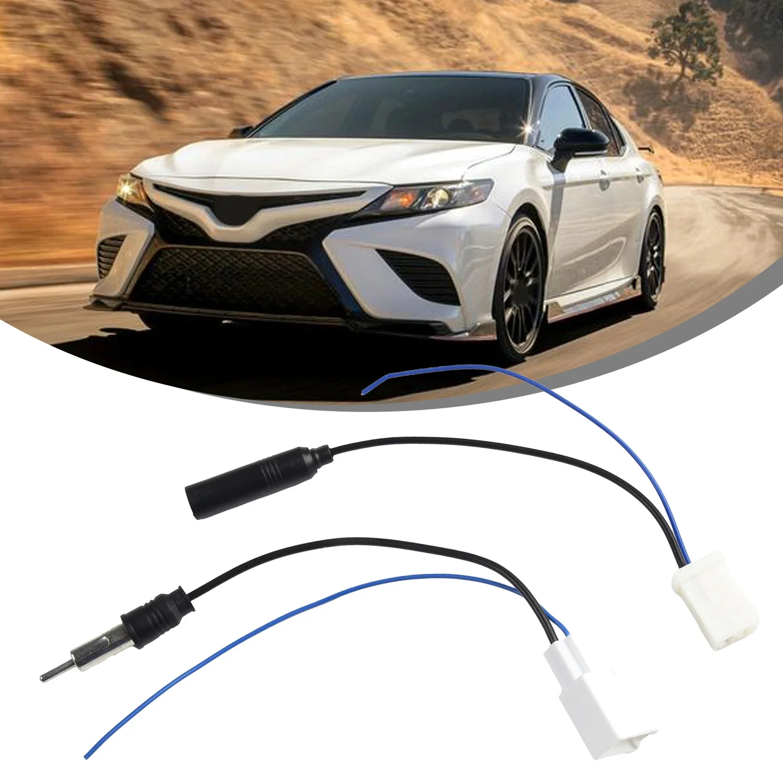 

2PCS Car Audio CD Radio Wiring Harness DC 12V Female/Male Plug Cable Adaptor For Toyota Auto Electronic Accessories