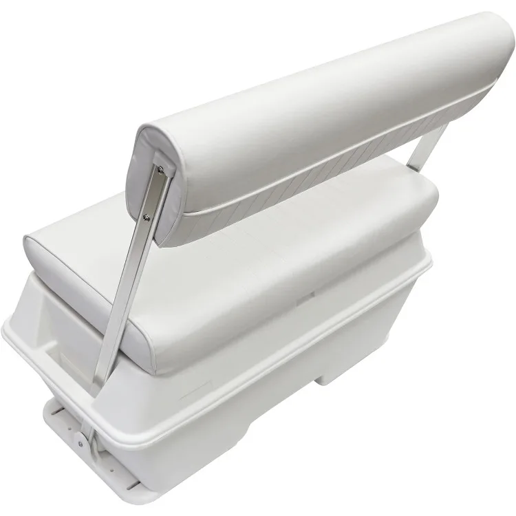 8WD156-784 Offshore Swingback Cooler Seat, 70-Quart, Cuddy Brite White