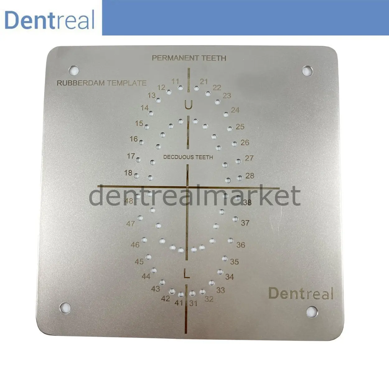 Dentreal - Stainless Steel Rubberdam Template