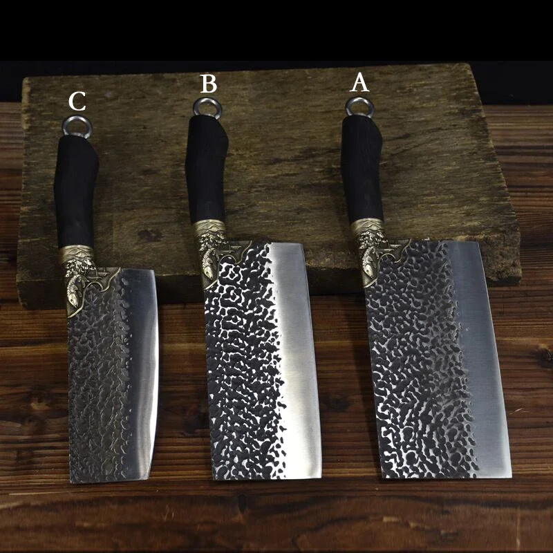 Kitchen knife set Longquan hand forged slicing knife household chopping knife chef's set small dish  sharp