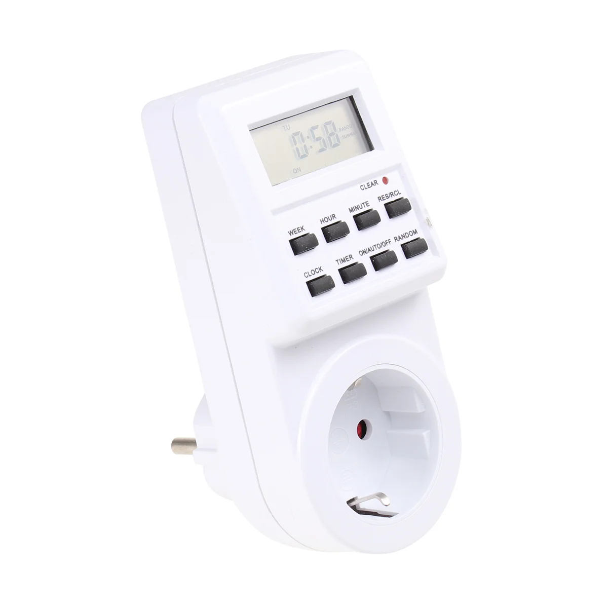 

Electric Outlet Timer Digital Socket Voltage Meter Simple Setup Long-Lasting with Eu Plug Timer Socket