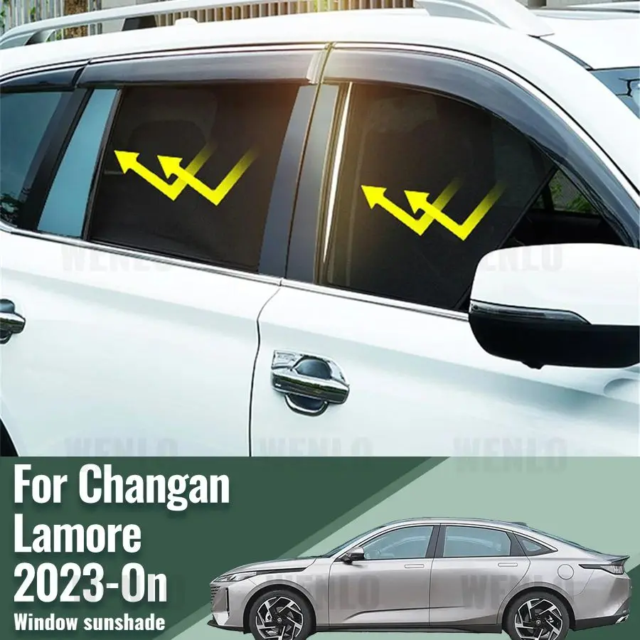 

For changan Lamore 2023 2024 Magnetic Car Sunshade Visor Front Windshield Frame Curtain Rear Side Baby Window Sun Shade Shield