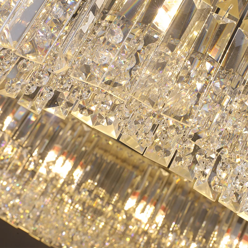 Modern Indoor Living Room Decoration Crystal Pendant Lights Nordic Elegant Luxury Dining Room Chandelier