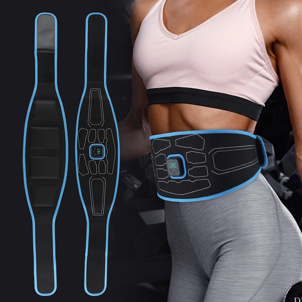 EMS Abdominal Toning Belt Muscle Stimulator Abs Trainer Muscle Toner USB Charge Body Shaping Lose Weight Fat Burn Fitness Unisex