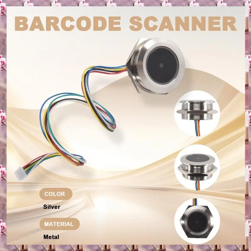 2025 GM861 métal LED anneau de contrôle voyant UART Interface 1D/2D Code à barres QR Code lecteur de code à barres Module, GM861 métal LED Co