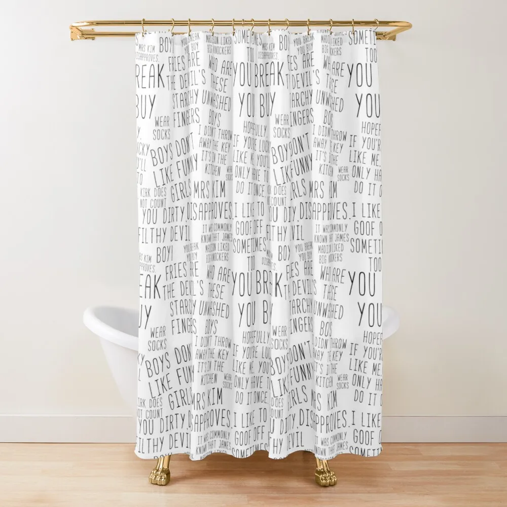 

Ultimate Kim Quotes You Break You Buy and Boys Don’t Like Funny Girls Shower Curtain Cute Shower Shower Set Curtain