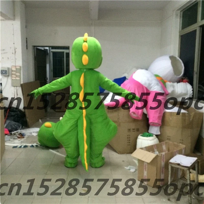 Green Dinosaur Mascot Costume Cartoon Anime Dinosaurs Mascotter Cosplay Scaramouche Mask Party Halloween Carnival Costumes Adult