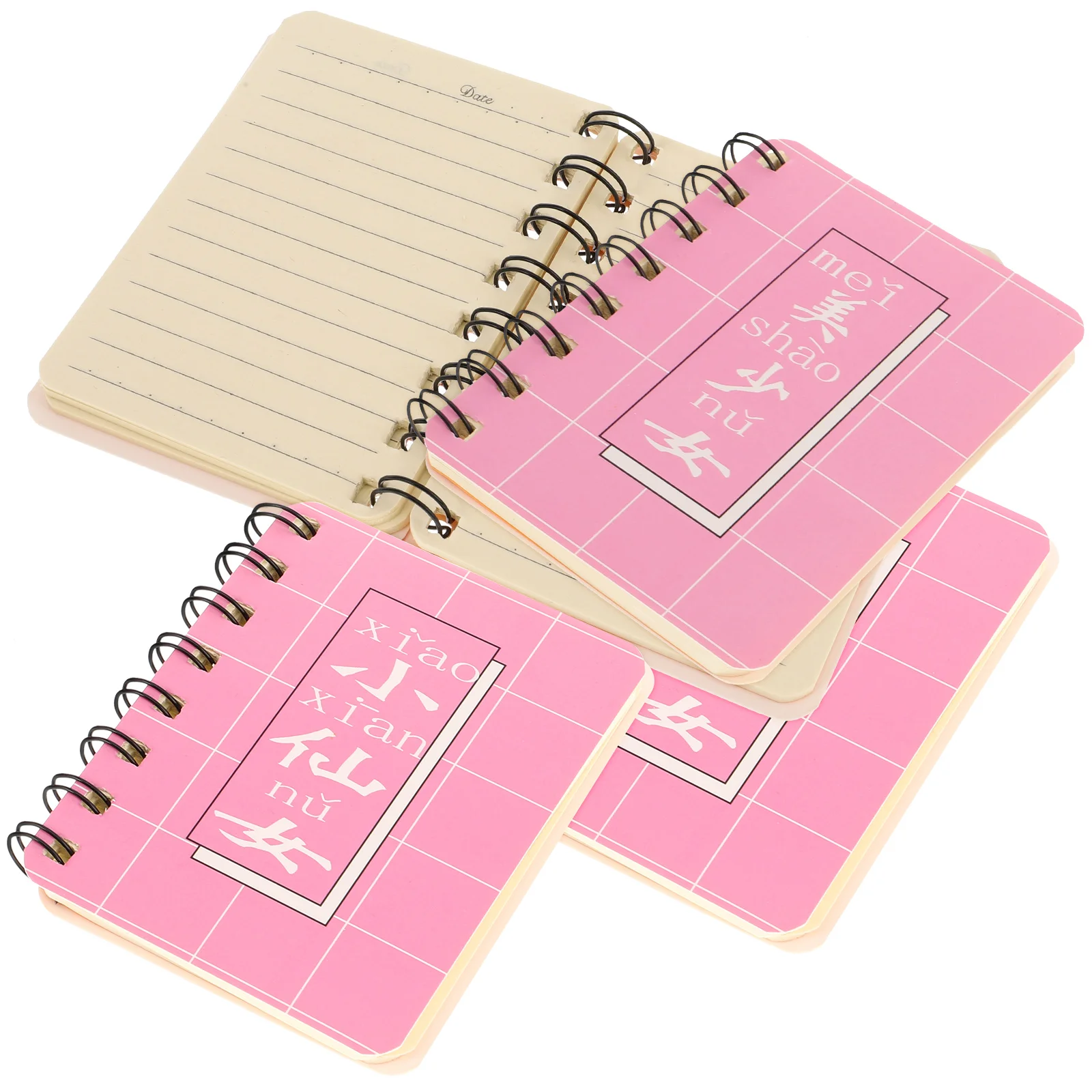 Supplies Note Pads Mini Cartoon Notes Hardcover Bookshelf Office Stationery Travel