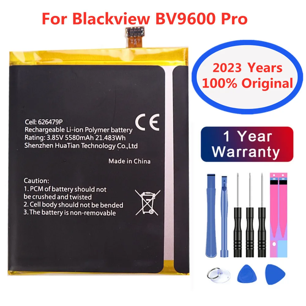 2023 Original 5580mAh BV 9600 Phone New battery For Blackview BV9600/ BV9600 Pro Genuine Replacement Batteries Bateria In Stock