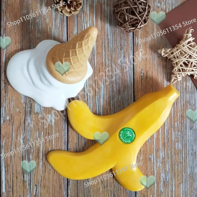 Without Punching Banana Door Stop Decorative Floor Protection Ice Cream Gate Stopper Plastic Home