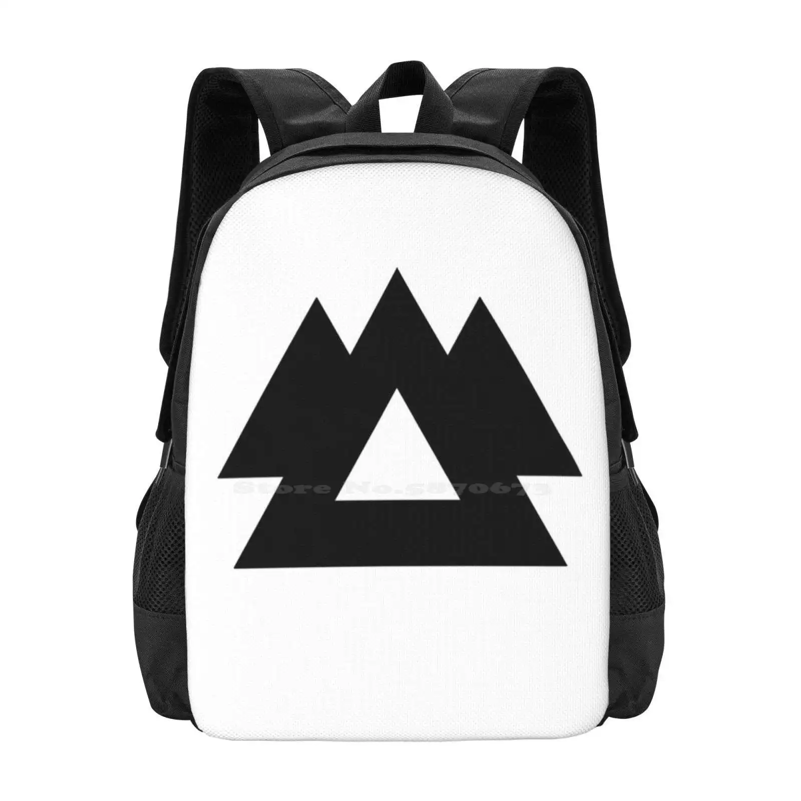 Wakaan Logo Large Capacity School Backpack Laptop Bags Wakaan Label Edm Electric Dance Music Liquid Stranger Yheti Wub Wooky