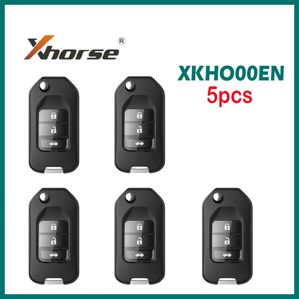 

5pcs Xhorse VVDI Universal Car Remote Key XKHO00EN/XKHO01EN/XKHO02EN Wire Remote Control Key 4 Buttons for Honda Type Car Keys