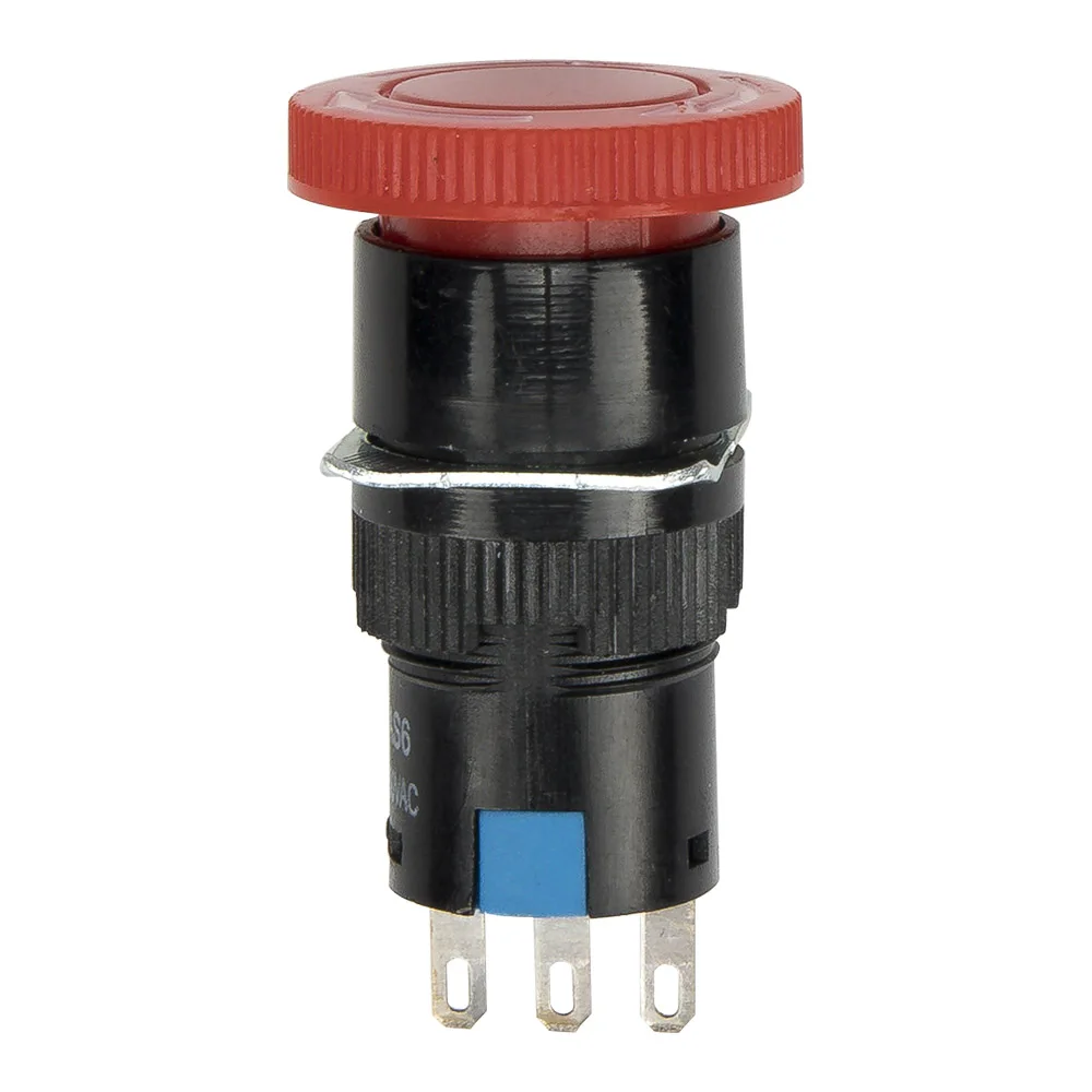 5 Buah/Banyak AB6-V 16 Mm Emergency Stop Push Button Switch (Saklar Tombol Tekan Tombol AS6-Y