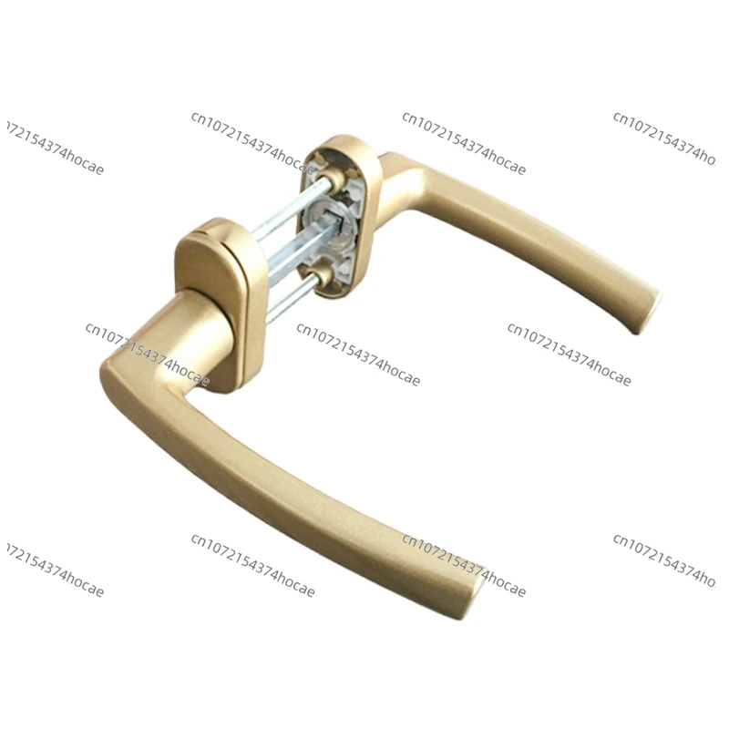 Champagne Gold Opposite Door Handle Aluminum Alloy Opposite Door Handle Plastic Steel Door Opposite Handle 7mm Square Steel